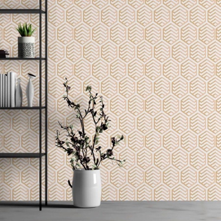 Papel de Parede Adesivo Geométrico Art Déco...