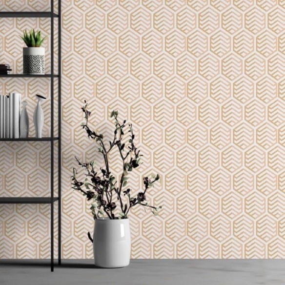 Papel de Parede Adesivo Geométrico Art Déco N013110