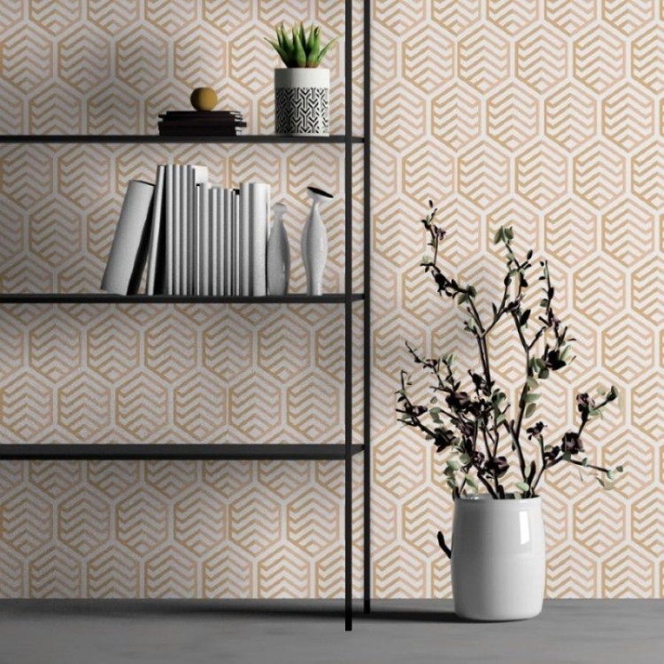 Papel de Parede Adesivo Geométrico Art Déco...