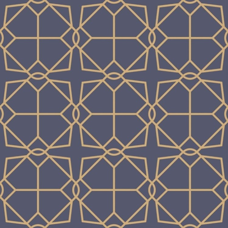 Papel de Parede Adesivo Geométrico Art Deco...