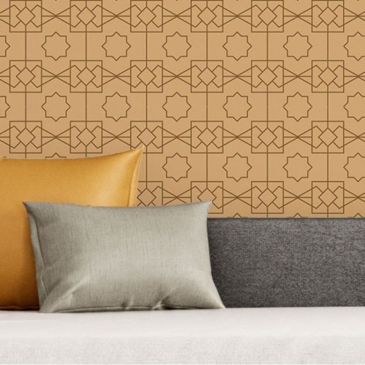 Papel de Parede Adesivo Geométrico Art Deco...