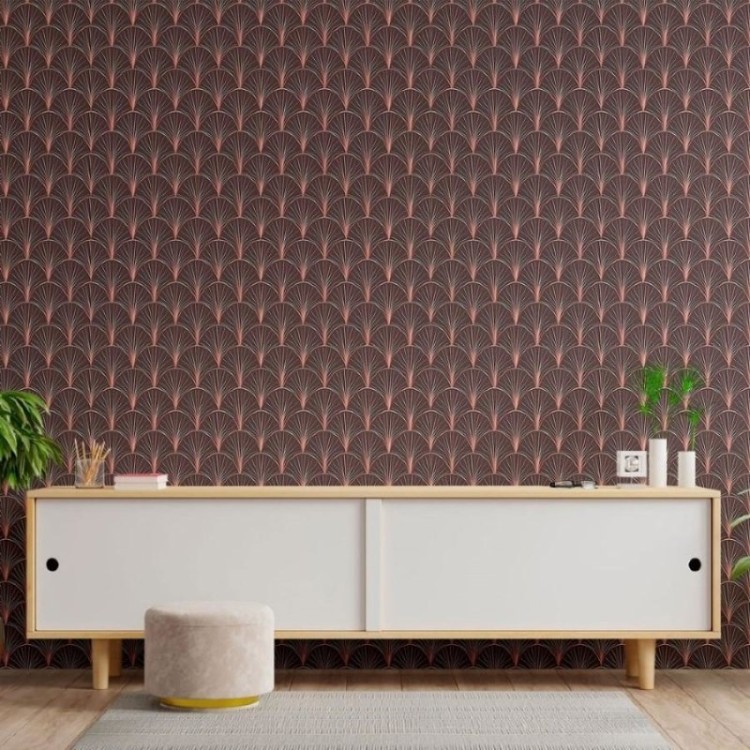 Papel de Parede Adesivo Geométrico Art Déco...