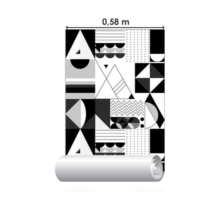 Papel de Parede Adesivo Geométrico Artístico...