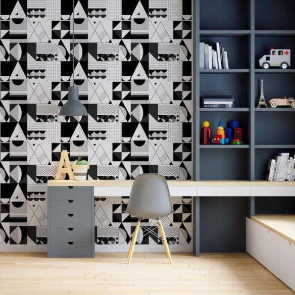Papel de Parede Adesivo Geométrico Artístico N06179