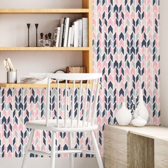 Papel de Parede Adesivo Abstrato Chevron N016001