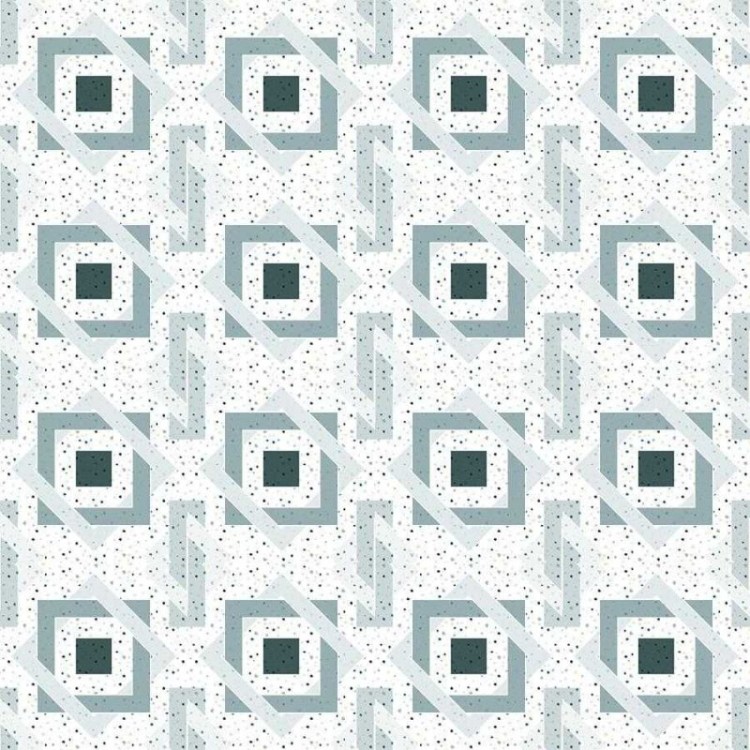 Papel de Parede Adesivo Geométrico Azul e Cinza...