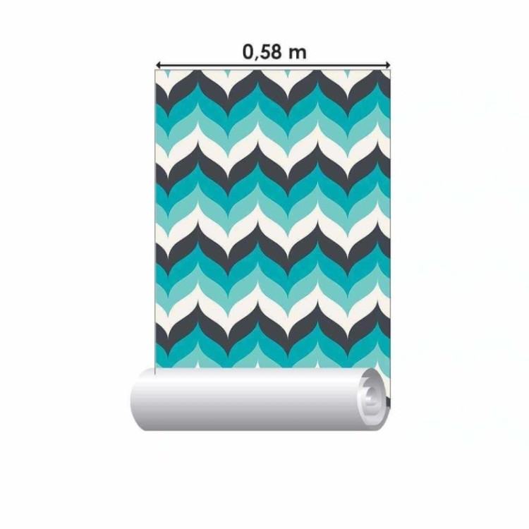 Papel de Parede Adesivo Abstrato Chevron N02136