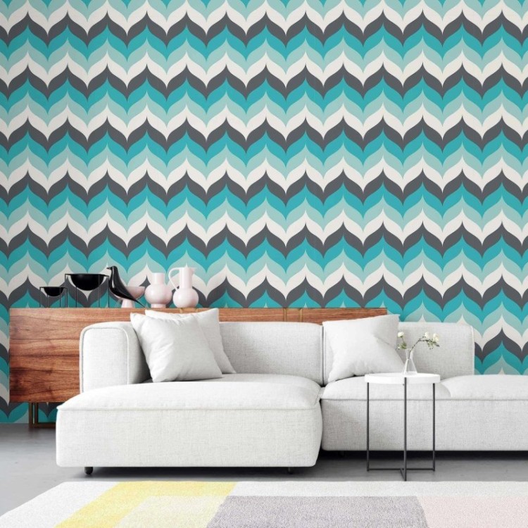 Papel de Parede Adesivo Abstrato Chevron N02136
