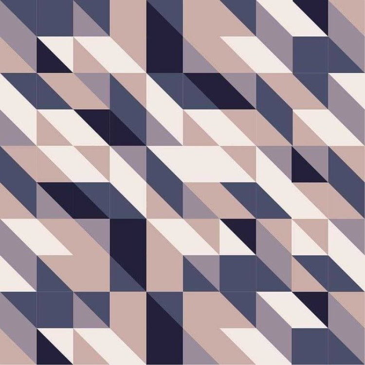 Papel de Parede Adesivo Geométrico Bege e Cinza...