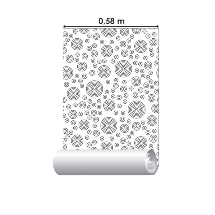 Papel de Parede Adesivo Geométrico Bolinhas...