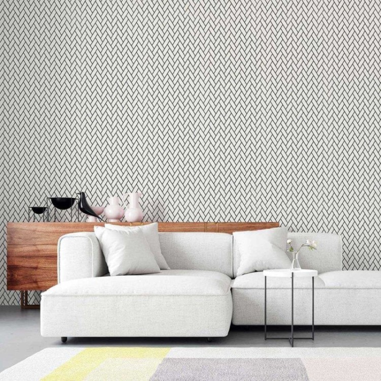 Papel de Parede Adesivo Abstrato Chevron N02166