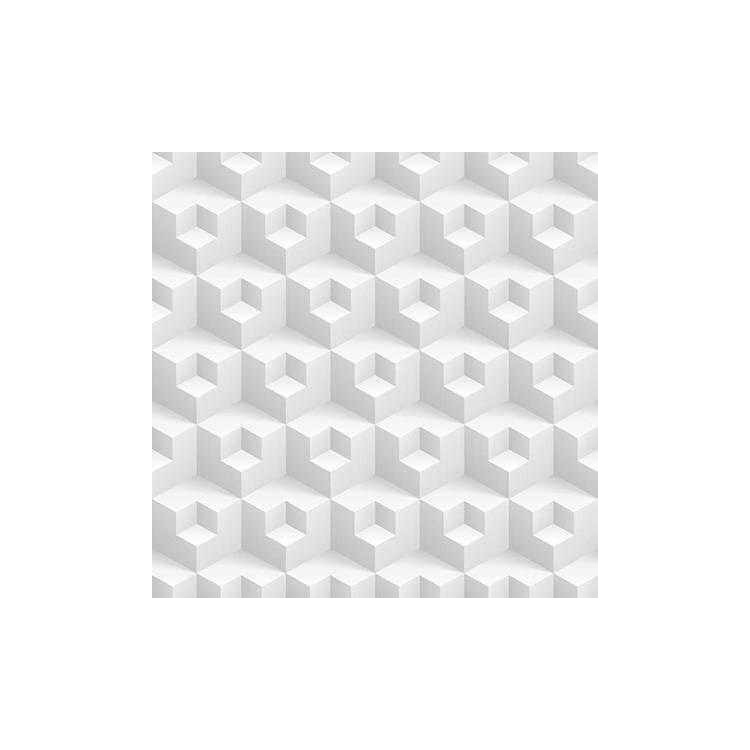 Papel de Parede Adesivo Geometrico branco 3d 0179