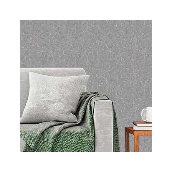 Papel de Parede Adesivo Geométrico Branco Cinza 119438848