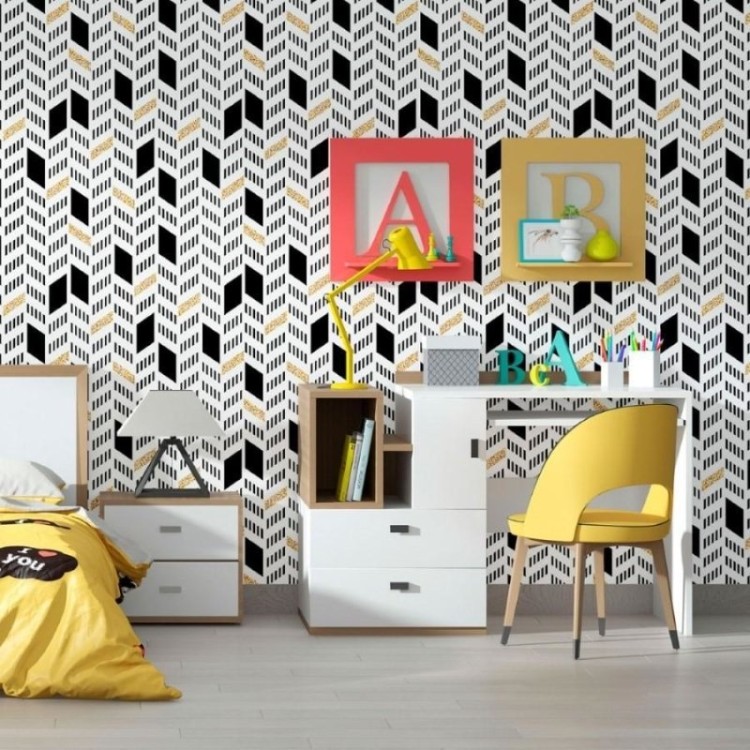 Papel de Parede Adesivo Geométrico Chevron N012125