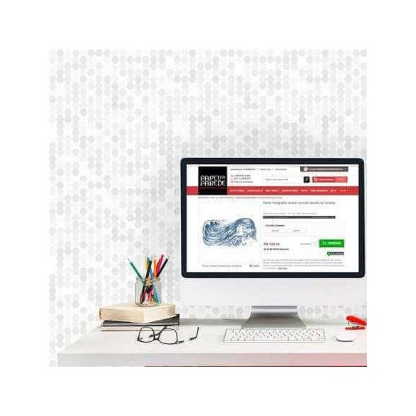 Papel de Parede Adesivo Geométrico Cinza 71008009