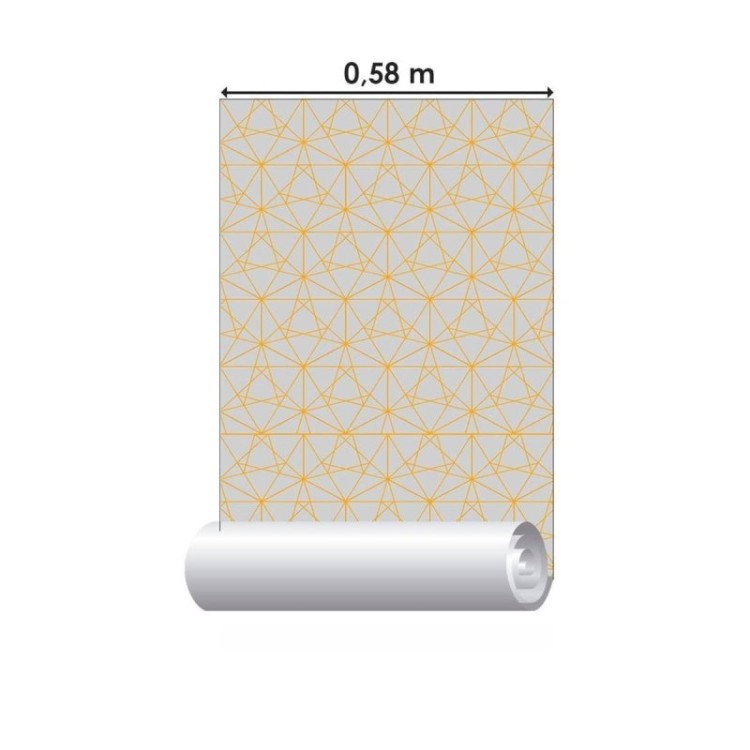 Papel de Parede Adesivo Geométrico Cinza N010125
