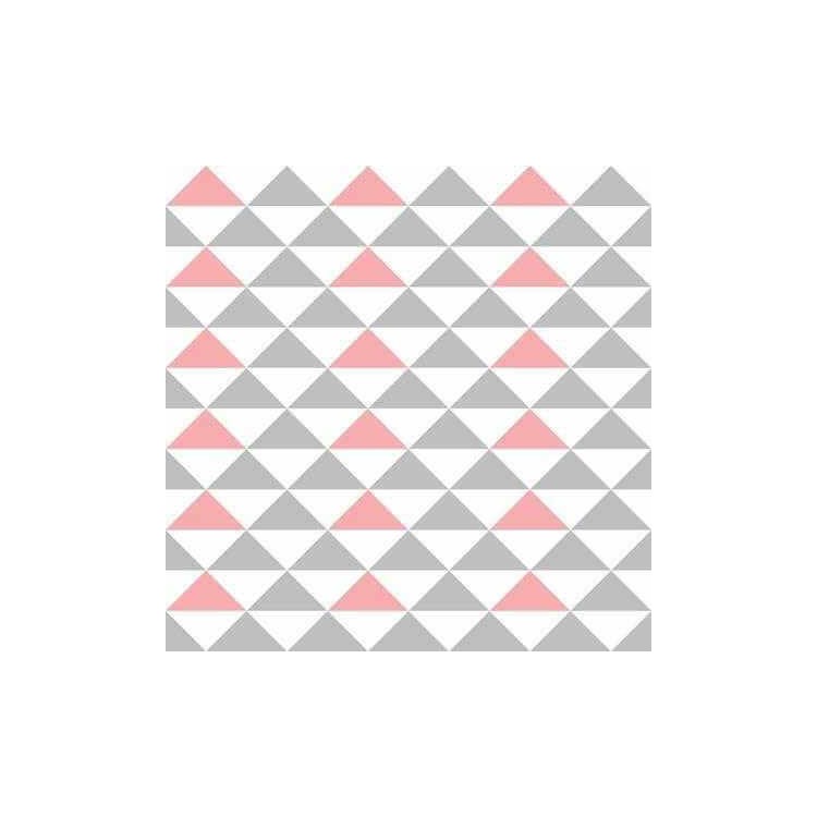 Papel de Parede Adesivo Geométrico Cinza Rosa...