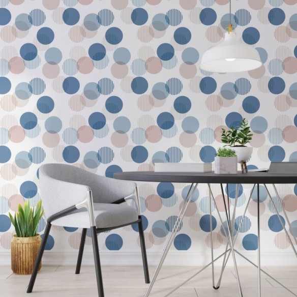 Papel de Parede Adesivo Geométrico Círculos N013275