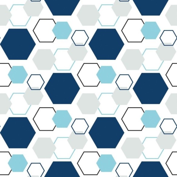 Papel de Parede Adesivo Geométrico Colmeia N015058