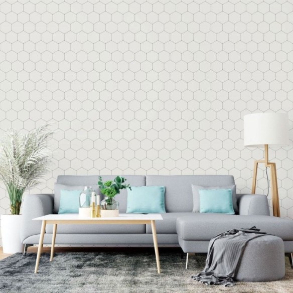 Papel de Parede Adesivo Geométrico Colmeia N015156