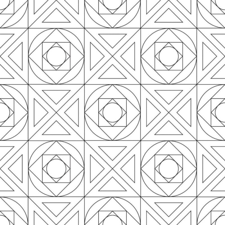 Papel de Parede Adesivo Geométrico Colorir N018026