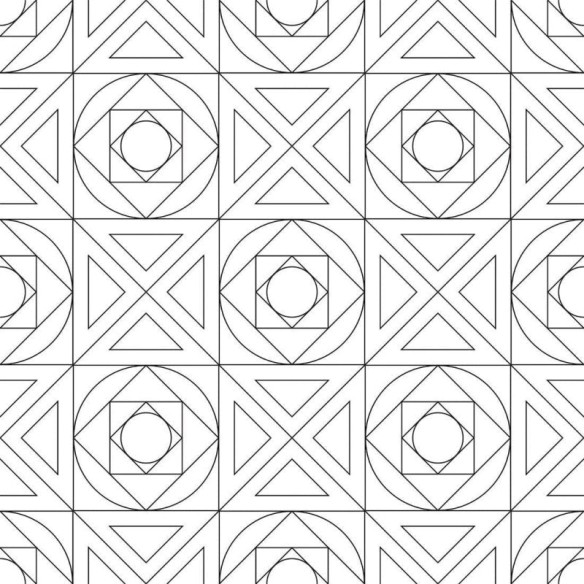 Papel de Parede Adesivo Geométrico Colorir N018026