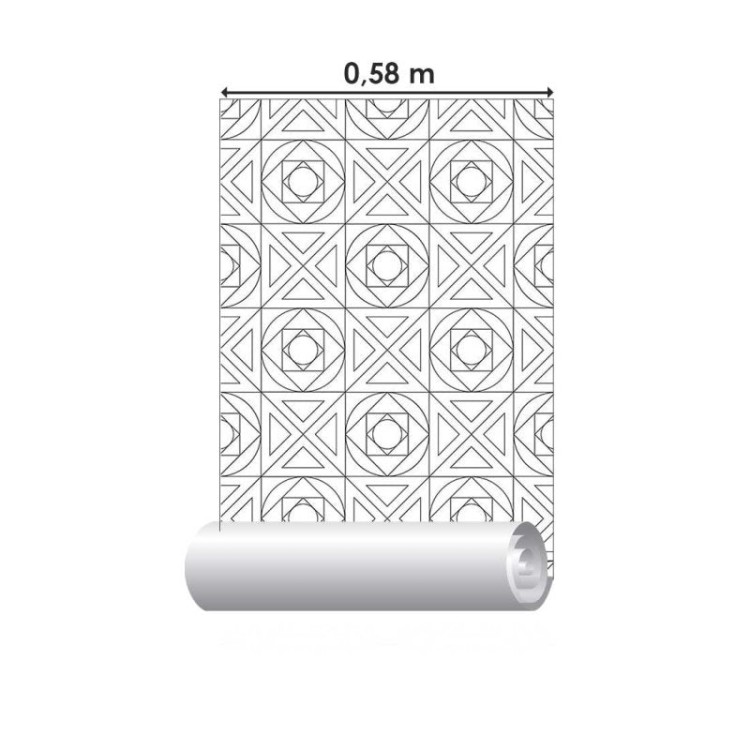 Papel de Parede Adesivo Geométrico Colorir N018026