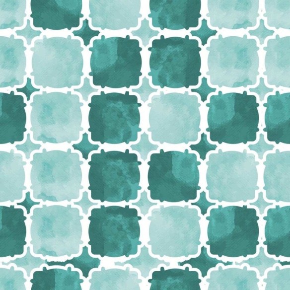 Papel de Parede Adesivo Geométrico com Aquarela Azul N04193