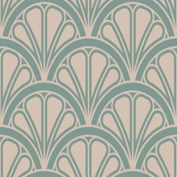 Papel de Parede Adesivo Geométrico Conchas Art Deco N014029