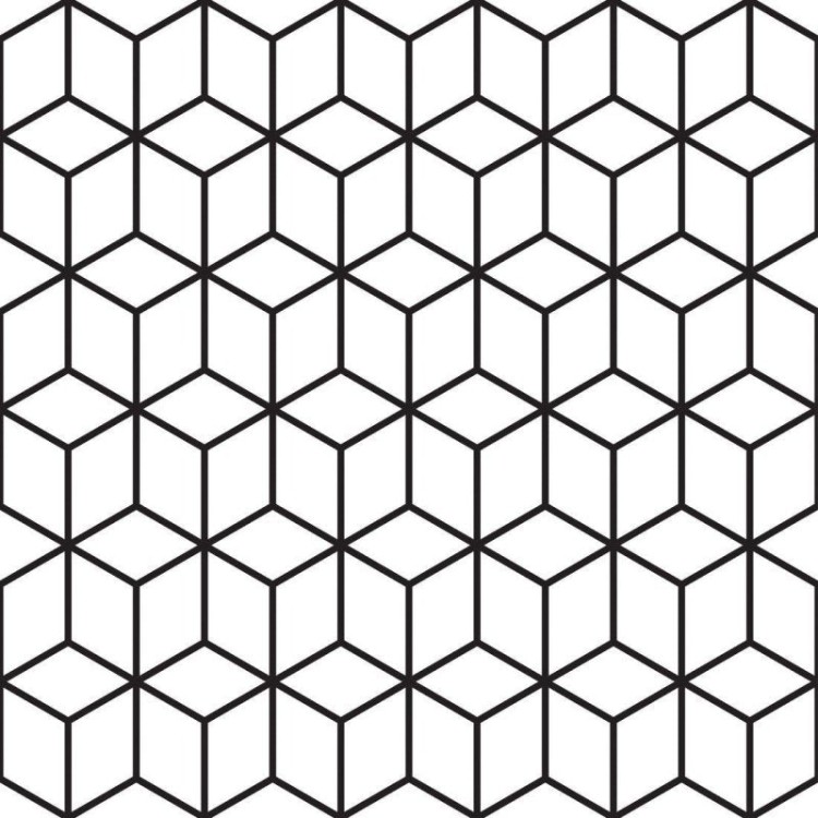 Papel de Parede Adesivo Geométrico Cubos 3D...