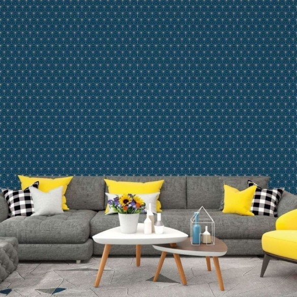 Papel de Parede Adesivo Geométrico Cubos 3D N017106