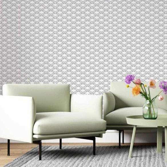Papel de Parede Adesivo Geométrico Cubos N06164