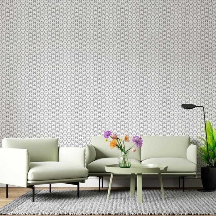 Papel de Parede Adesivo Geométrico Cubos N06164