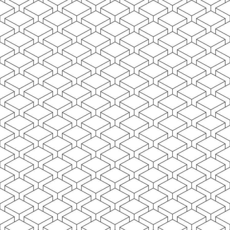 Papel de Parede Adesivo Geométrico Cubos N06164