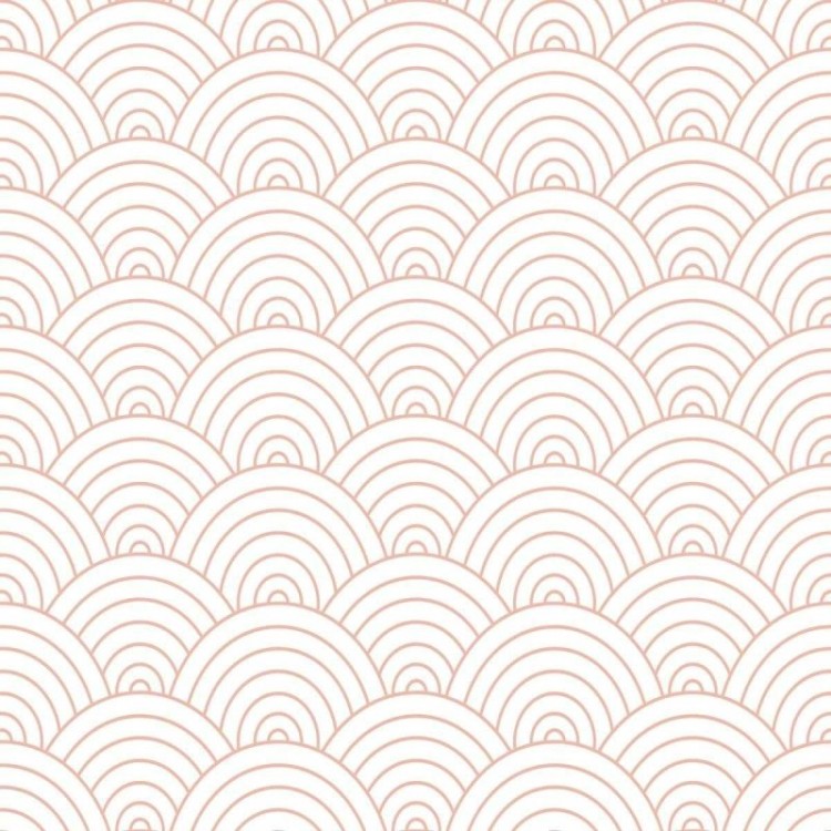 Papel de Parede Adesivo Geométrico Curvas Rosa...