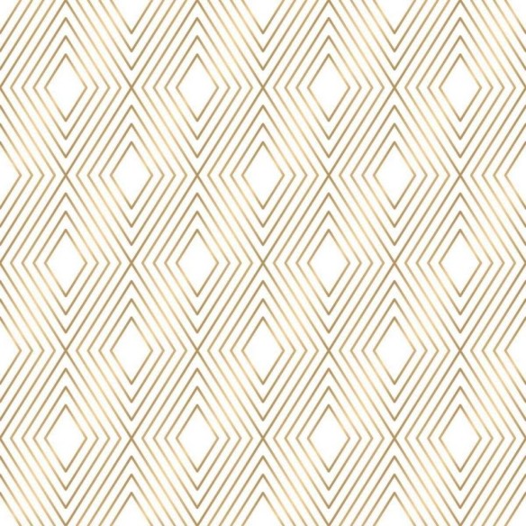 Papel de Parede Adesivo Geométrico Dourado e Branco N04230