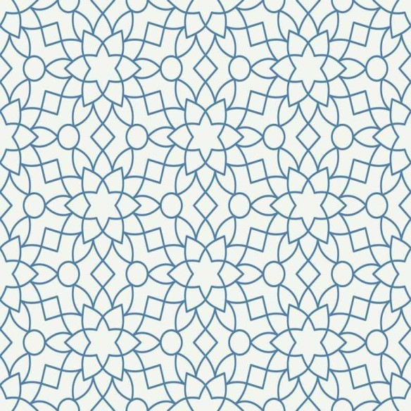 Papel de Parede Adesivo Geométrico em Linhas Azul N05220