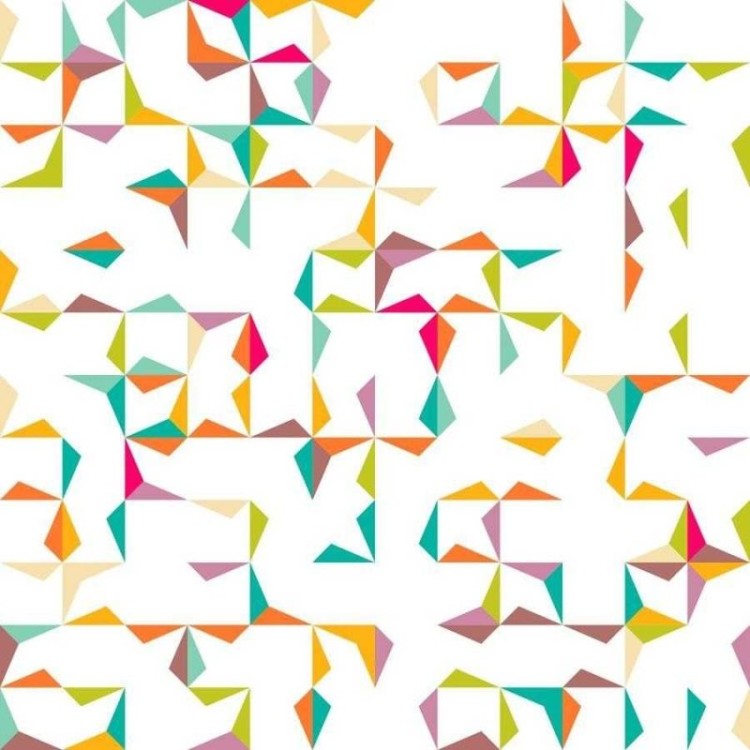 Papel de Parede Adesivo Geométrico Estrela...