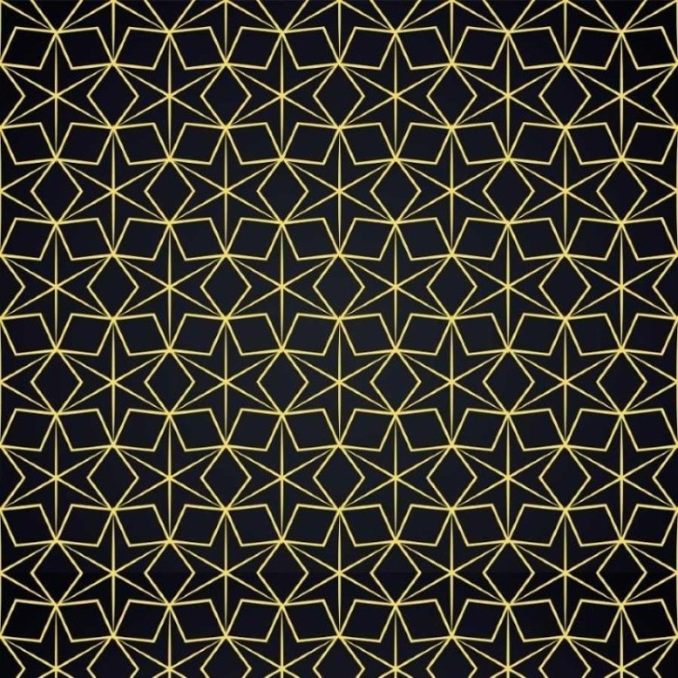 Papel de Parede Adesivo Geométrico Estrelas Art...