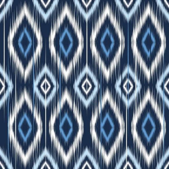 Papel de Parede Adesivo Geométrico Étnico Azul N017069