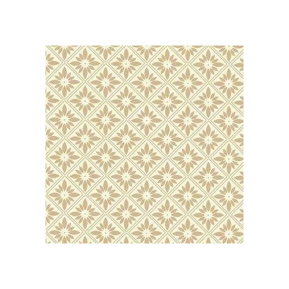 Papel de Parede Adesivo Geométrico Floral Bege 892247504