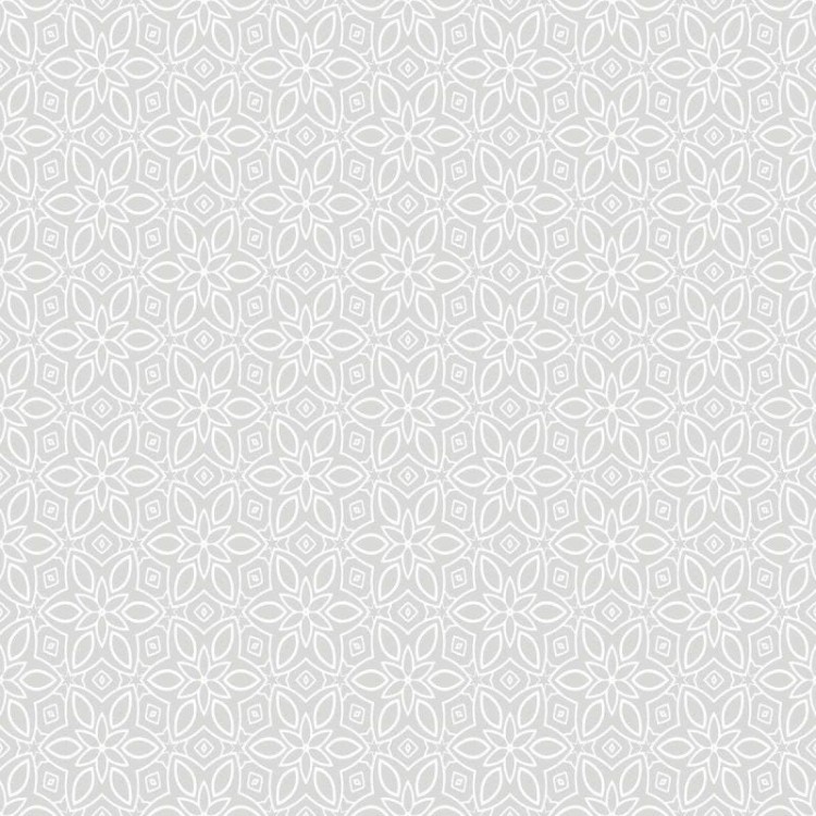Papel de Parede Adesivo Geométrico Floral Cinza...