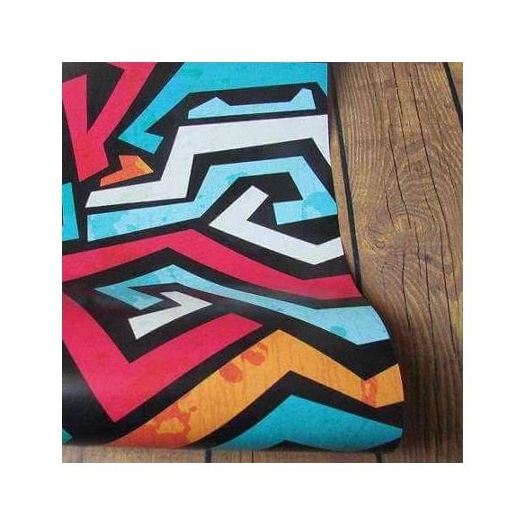 Papel de Parede Adesivo Abstrato colorido geométrico 0177