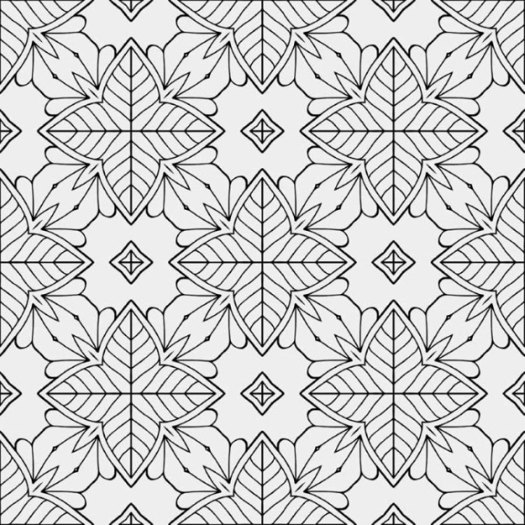 Papel de Parede Adesivo Geométrico Floral N012061