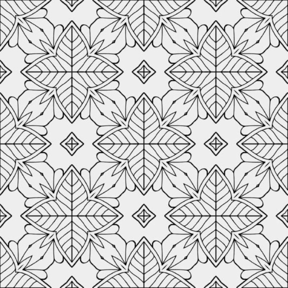Papel de Parede Adesivo Geométrico Floral N012061