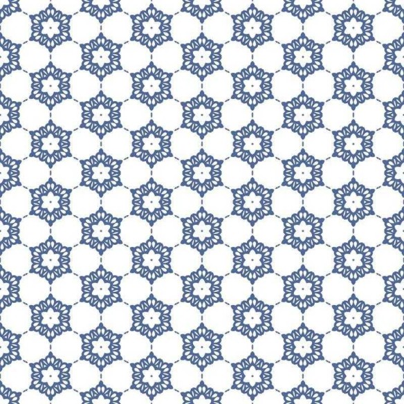 Papel de Parede Adesivo Geométrico Floral Vintage N05086