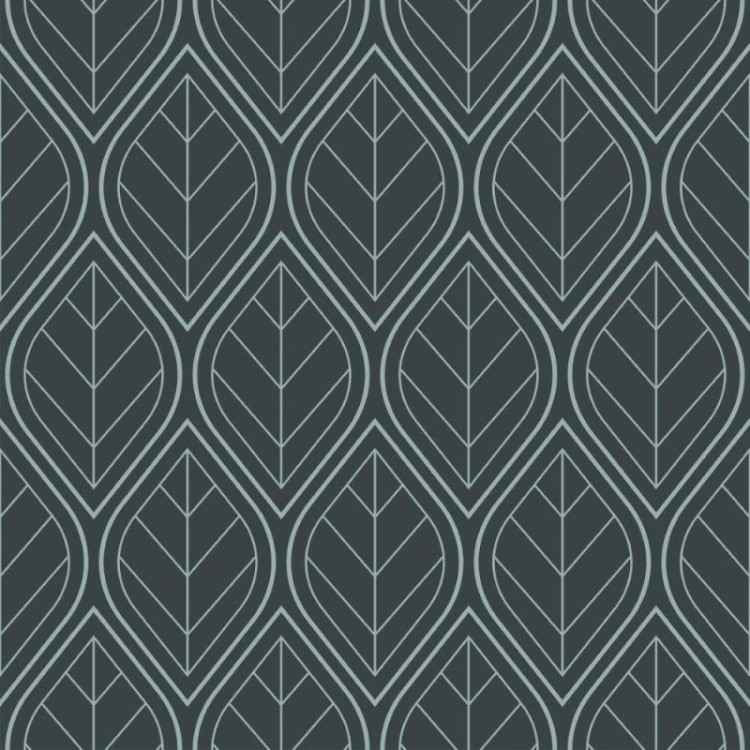 Papel de Parede Adesivo Geométrico Folhas Art...