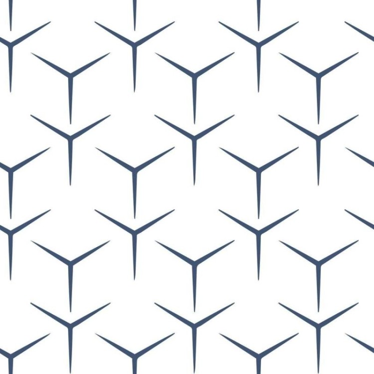 Papel de Parede Adesivo Geométrico Forquilha...