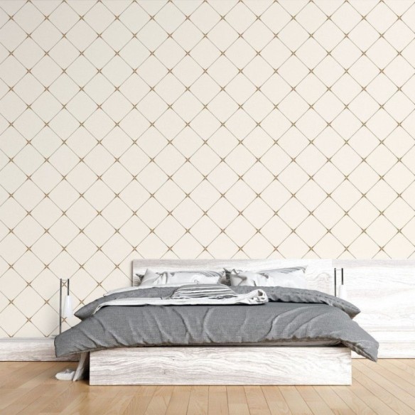 Papel de Parede Adesivo Geométrico Gride N015145