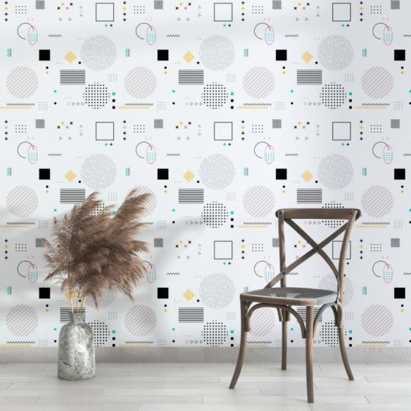 Papel de Parede Adesivo Geométrico Jovem N013012